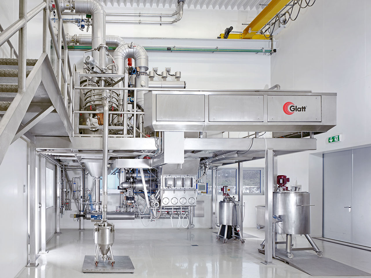 Modular fluid bed/spouted bed pilot plant ProCell PilotSystem at the Glatt Technology Center in Weimar, Germany