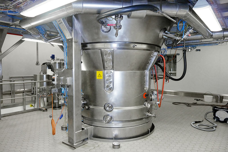 Glatt Fluid Bed Granulator AGT® 1600, batch and continuous drying, spray granulation, spray agglomeration and coating, various food additives, Germany