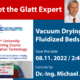 Meet the Glatt experts at 14th University Course Fluidization Technology, November 7-10, on-site in Hamburg and online